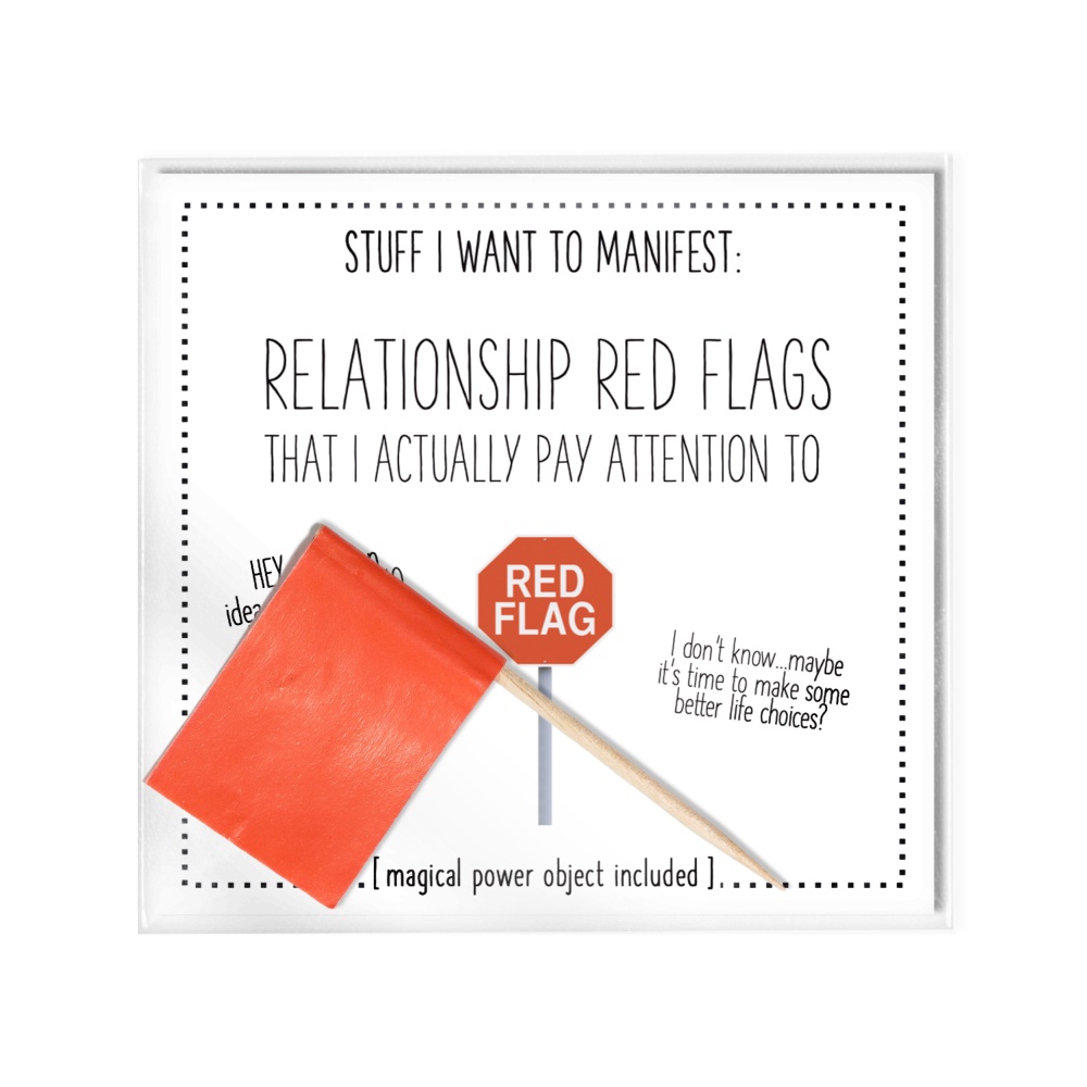 Warm Human - Relationship Red Flags That I Actually Pay Attention To Grußkarte - Weiß